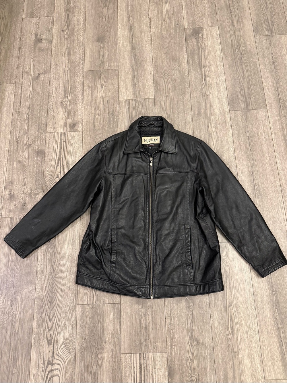 M. Julian Vintage Wilson’s Leather Full Zip Y2K Biker Men’s Size: XL Car Jacket